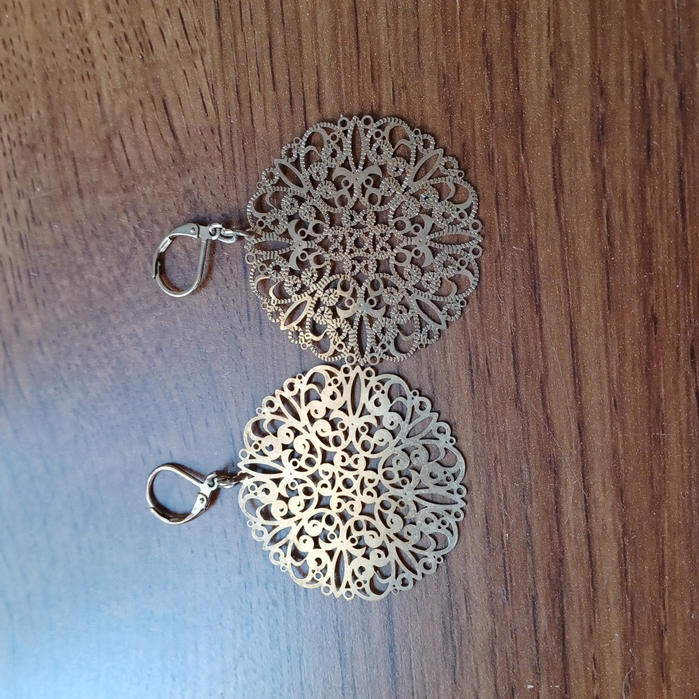 Three Pair Snowflake Design Earrings - image 4